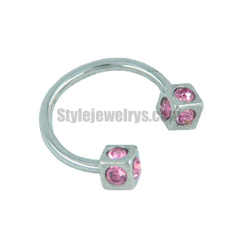 Body jewelry Nose Rings Semicircle with small diamonds nose ring SYB330013 - Click Image to Close